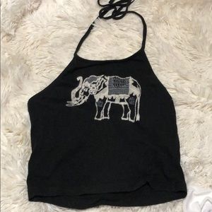 Embroidered Elephant Brandy Melville Crop top